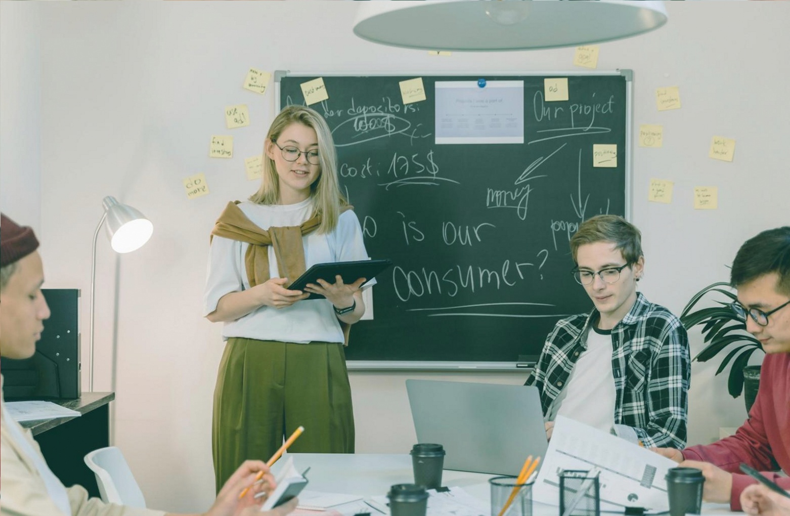 Facilitator guiding a remote group discussion